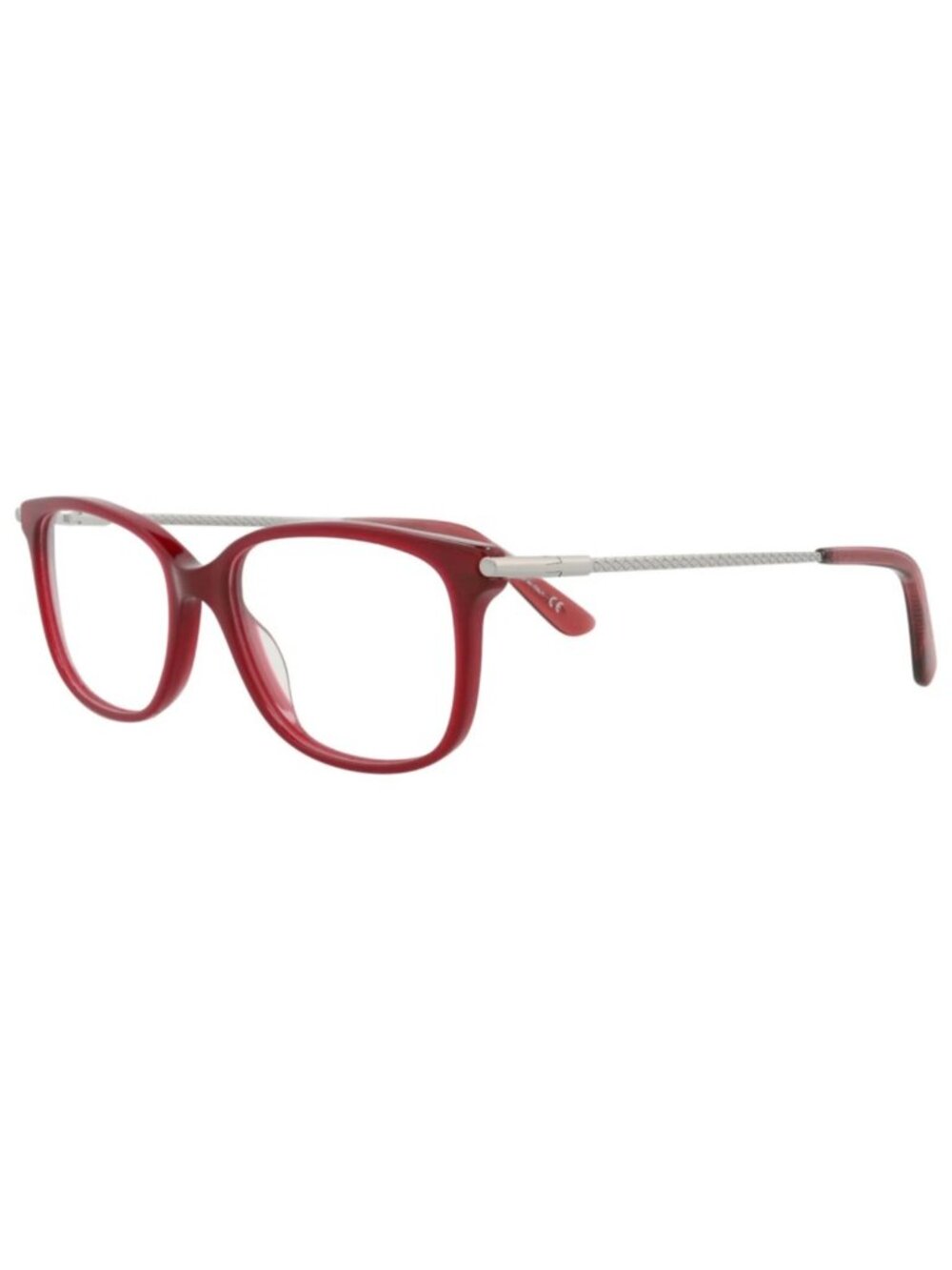 New Bottega Veneta Women's Eyeglasses Square Rectangle Acetate Frame Red Designe